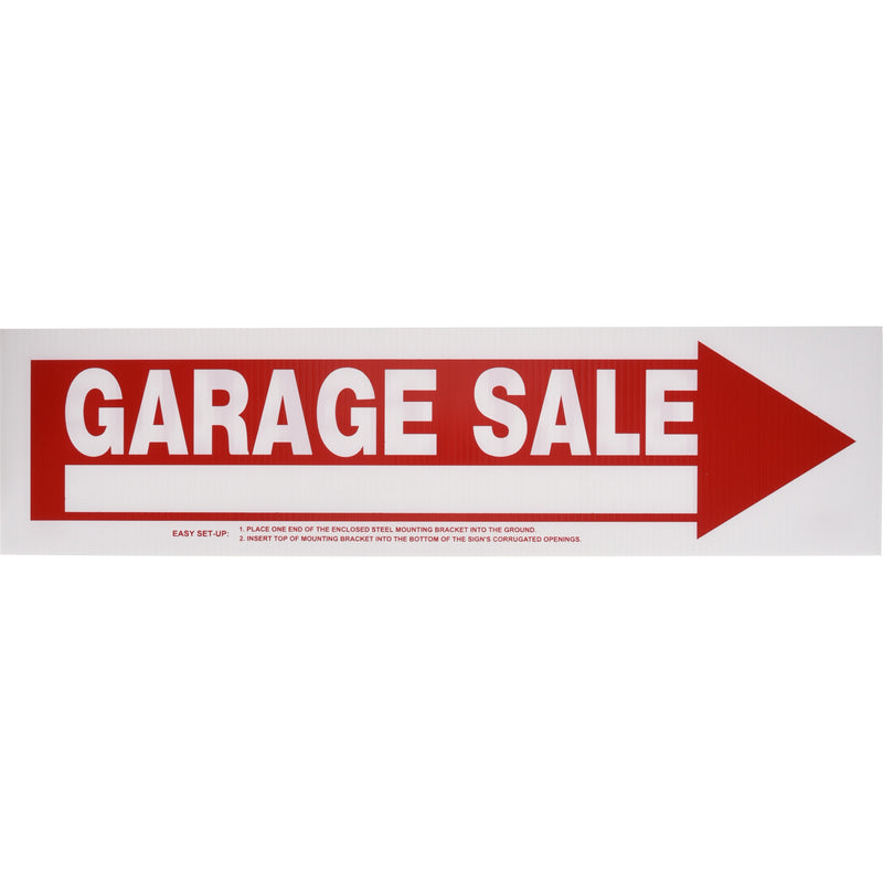SIGN GARGE SALE 6X24" - Pack of 6