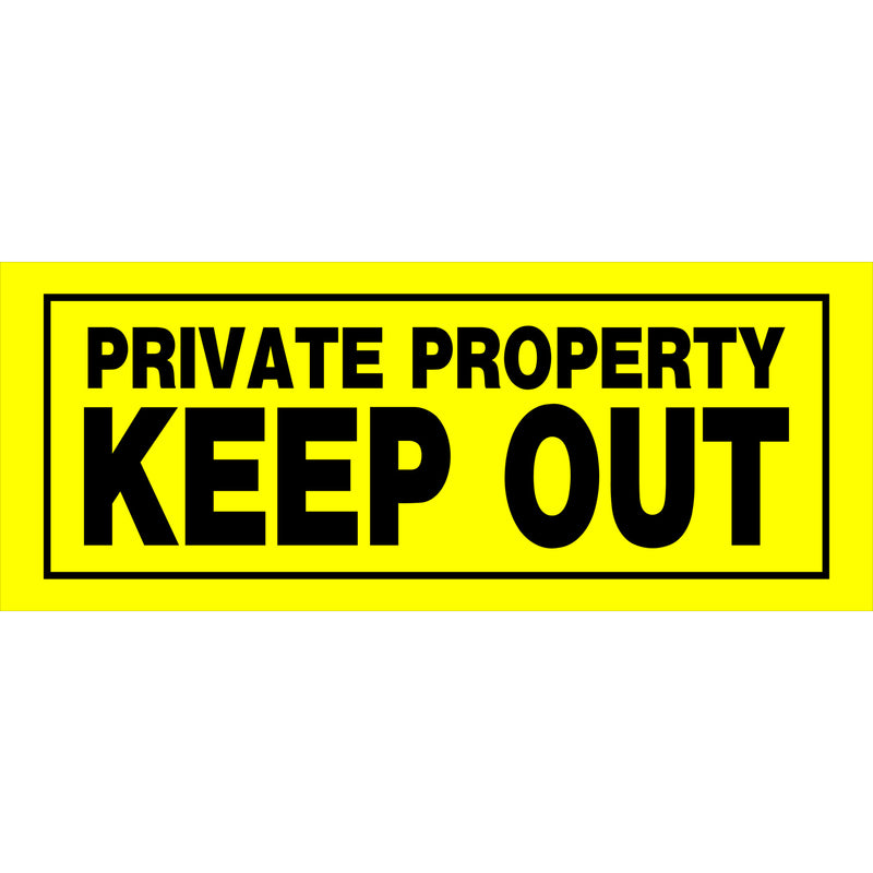 SIGN PRVT PRPTY 6X15" - Pack of 6
