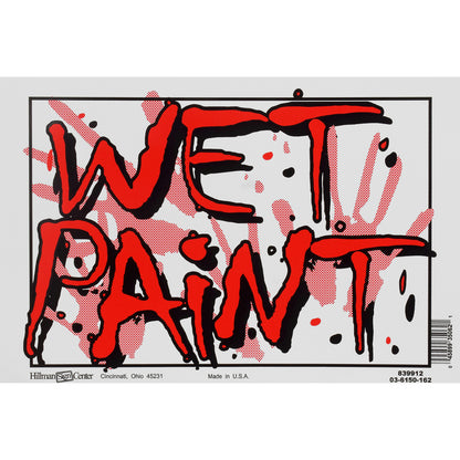 SIGN WET PAINT 8X12" - Pack of 6