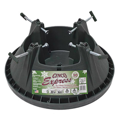 Medium Emery Jensen plastic tree stand for secure and stable support of Christmas trees.