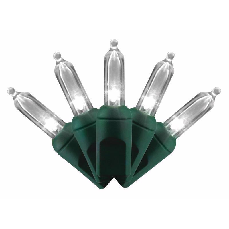 Emery Jensen Platinum LED Minis PLAT MINI 50CT PW, compact platinum-colored LED mini lights on a white background.