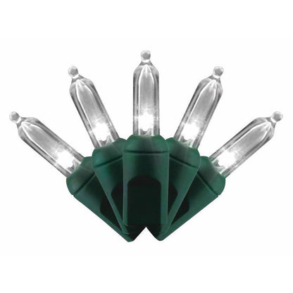 Emery Jensen Platinum LED Minis PLAT MINI 50CT PW, compact platinum-colored LED mini lights on a white background.