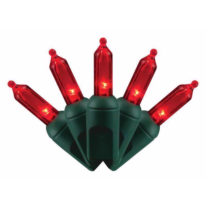 Emery Jensen Platinum LED Minis, T5 Lights 50 count, red color, compact LED lighting bulbs for decorative or task lighting.