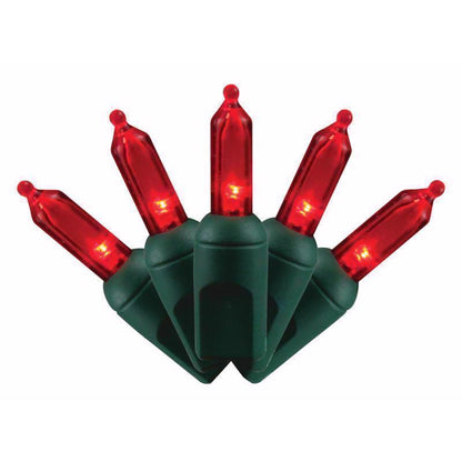 Emery Jensen Platinum LED Minis, T5 Lights 50 count, red color, compact LED lighting bulbs for decorative or task lighting.