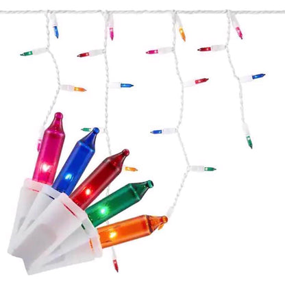 Emery Jensen Icicle Start Kit T5 with platinum LED nets, showcasing the lighting setup and components for decorative LED lighting.
