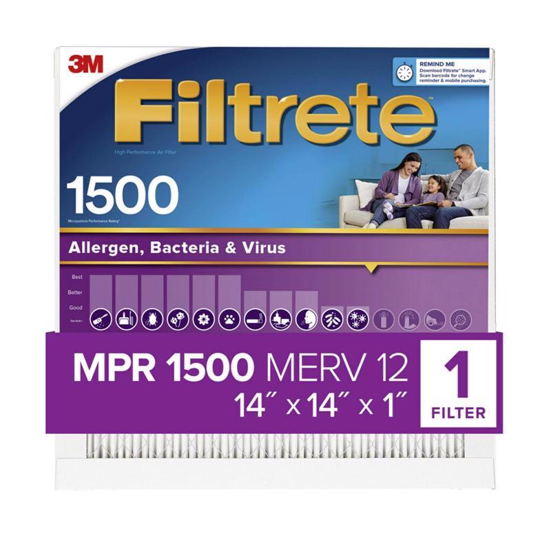 AIR FLTR 14X14X1 1500MPR - Pack of 4