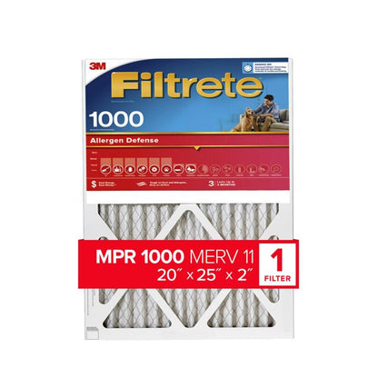 AIR FLTR 20X25X2 1000MPR - Pack of 4