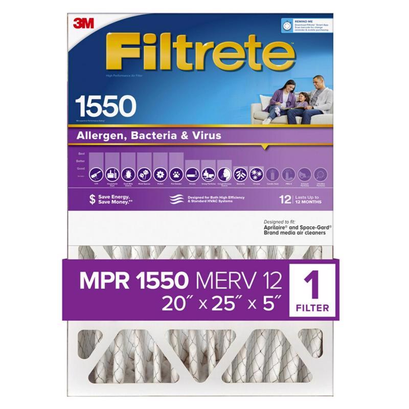 AIR FLTR 20X25X5 1550MPR - Pack of 2