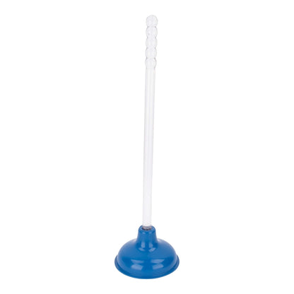 Set of four 18-inch blue plungers by Emery Jensen, ideal for openers and drain clearing, displayed together in the image.