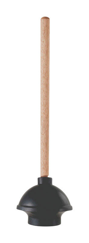 PLUNGER 6" BLACK CUP - Pack of 6