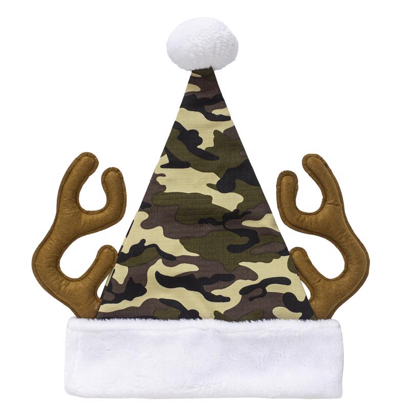Emery Jensen plush camo decor with antiers in a multi-color pattern, soft fabric and decorative design for home accents.