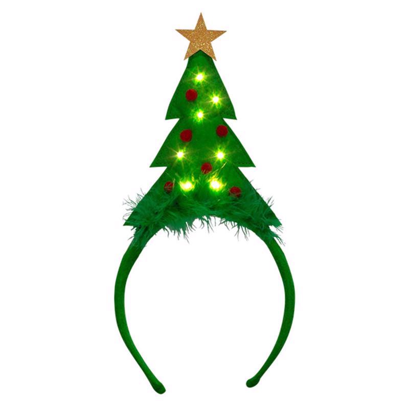 FELT TREE HDBND LED LGHT - Pack of 12