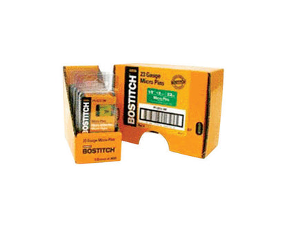 Emery Jensen Micro Pin 23GA 3/4-inch pneumatic and gas nails for precise nailing applications.