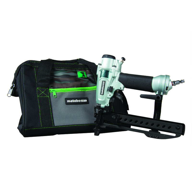 Emery Jensen PRO Stapler NRW CRN 18GA pneumatic stapler with metal construction and ergonomic handle for heavy-duty stapling.