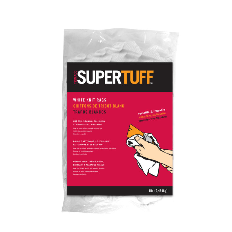 KNIT RAG WHT SUPRTF 1# - Pack of 24