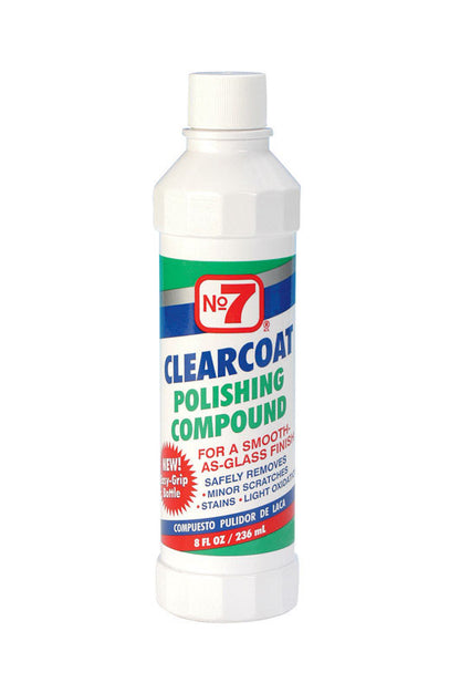 Emery Jensen Clearcoat Polish #7 8oz polishing compound in a jar, used for automotive paint finishing and restoration.