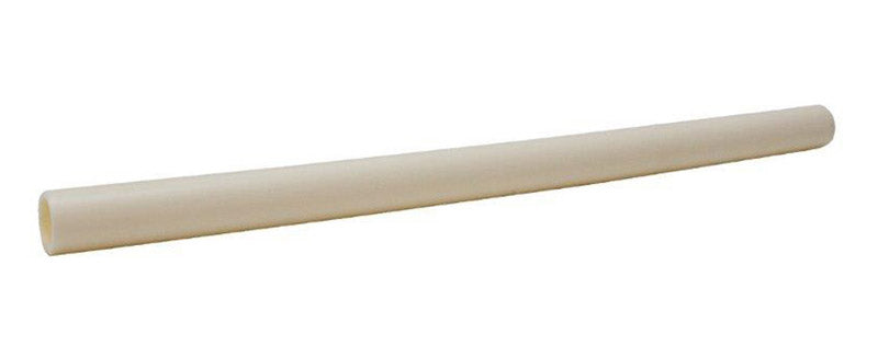 White 1x10-inch PEX polyethylene pipe by Emery Jensen, flexible plumbing pipe for residential and commercial use.