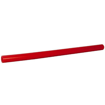 Red 1x10-inch PEX polyethylene pipe from Emery Jensen, durable tubing for plumbing and irrigation applications.