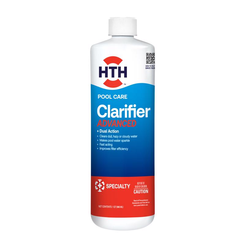 Emery Jensen Clarifier Advanced Liquid Pool Chemicals in 32oz bottles, pack of 6, for clear and clean swimming pool water.