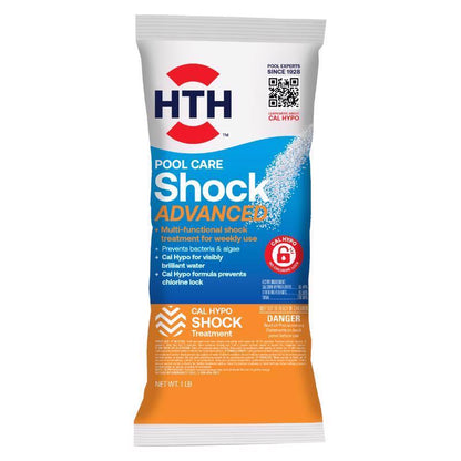 Emery Jensen HTH Super Shock pool chemical in 1 lb packs, set of 15, for pool sanitation and water clarity.