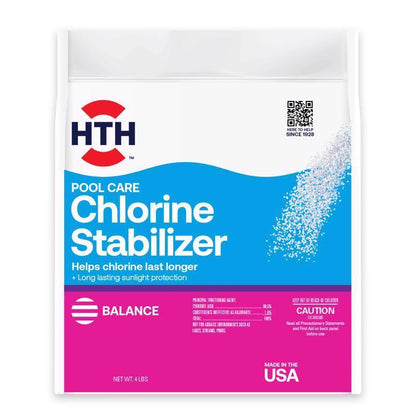 Emery Jensen pool chemicals, 4-pound chlorinator stabilizer pack for maintaining clean, balanced pool water, set of four.