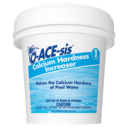 Emery Jensen pool chemicals, 4lb calcium increaser, pack of 8, for maintaining healthy pool water quality.