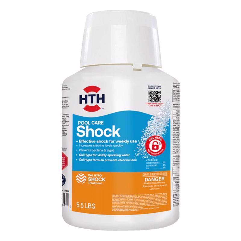 Emery Jensen Shock Granule pool chemicals, 5.5lb packs, three bags for maintaining clean, clear pool water.