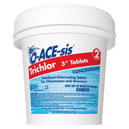 Emery Jensen Trichlor Pool Chemicals, 3.5lb tablets, pack of 8, chlorine tablets for maintaining clean pool water