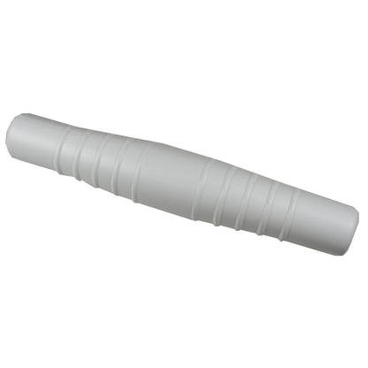 Pool hose connector 9-inch by Emery Jensen, used for pool maintenance equipment and accessories, shown attached to pool hose.