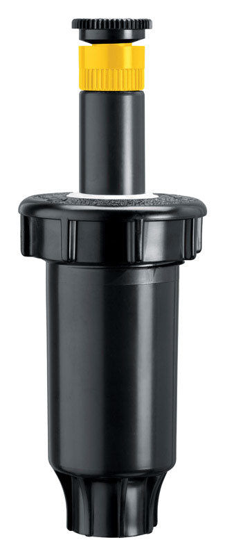 Adjustable 2-inch PU nozzle for Emery Jensen pop-up units, shown attached to the unit in a close-up image.