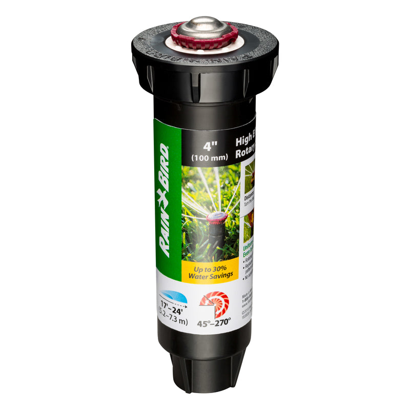Emery Jensen pop-up rotor adjustable unit for 17-24 inch pipes, 4-inch diameter, with visible adjustable mechanism