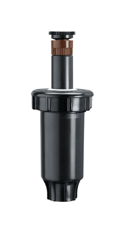 Emery Jensen 12-foot adjustable pop-up sprinkler unit for lawn irrigation, with 2-inch connection, suitable for landscape watering.