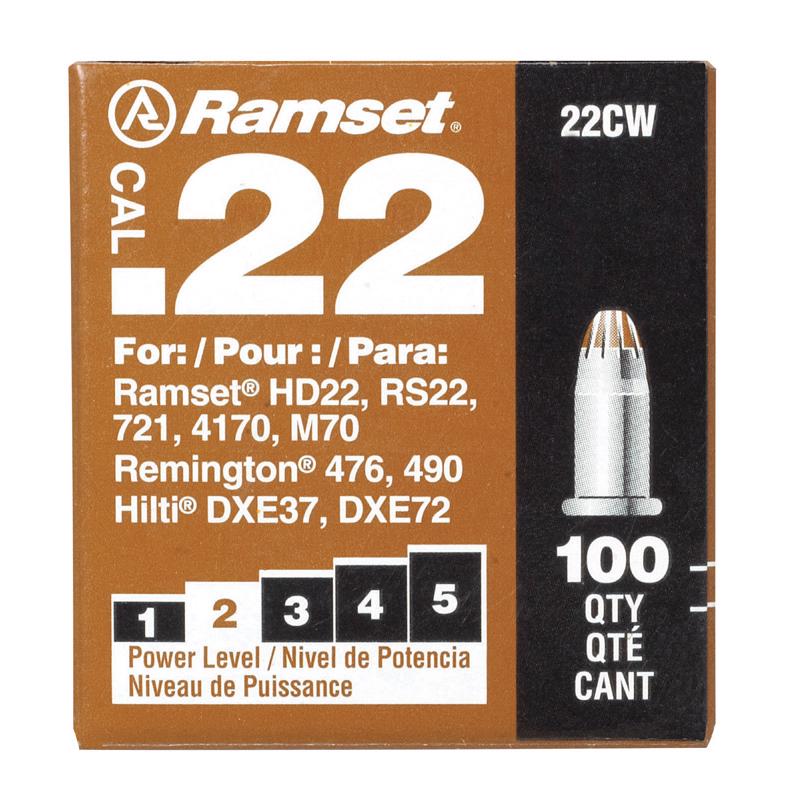 Emery Jensen Powder Drive Pins for .22 BRN loads, 100-pack, metal firearm accessories for secure attachment and firearm maintenance.