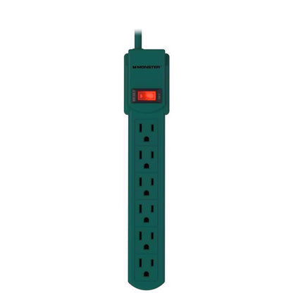 PWR STRIP 6 OUTLET GRN