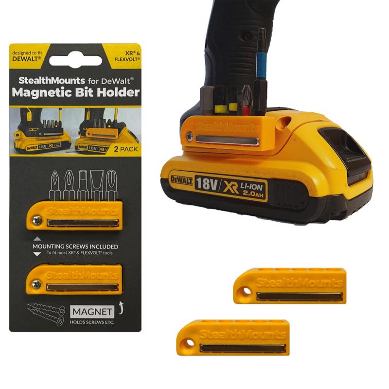 Emery Jensen HOLDR magnetic bit yellow 2-pack for power tools, durable screwdriver bits for versatile fastening tasks.
