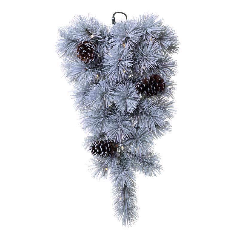 Emery Jensen prelit garland with snowflake accents, pack of 8, ideal for holiday decorating and festive home decor.