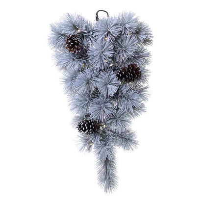 Emery Jensen prelit garland with snowflake accents, pack of 8, ideal for holiday decorating and festive home decor.