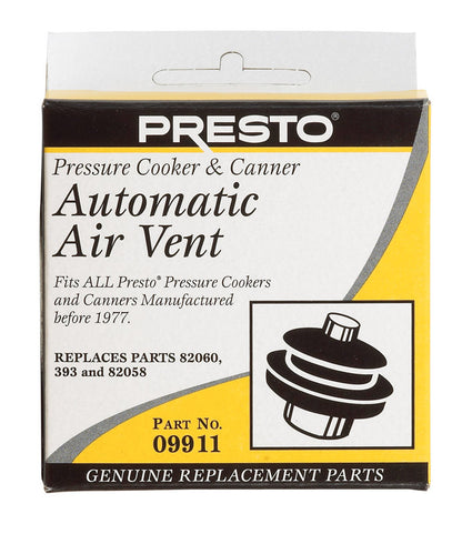 Emery Jensen pressure cooker vent part for PRESSUR COOK VENT #9911, stainless steel and plastic components.