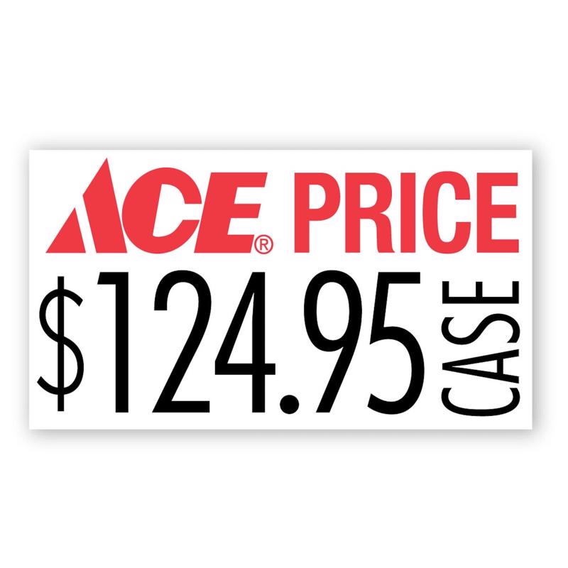 Emery Jensen Monarch price label with white background and black text, designed for retail pricing tags.