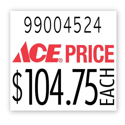 Emery Jensen 7-inch price labels, rectangular labels for retail pricing and product identification.