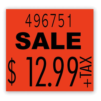 PRICE LABEL RND RED