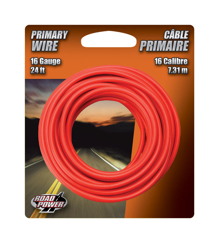 WIRE PRIMARY 16GA24' RED