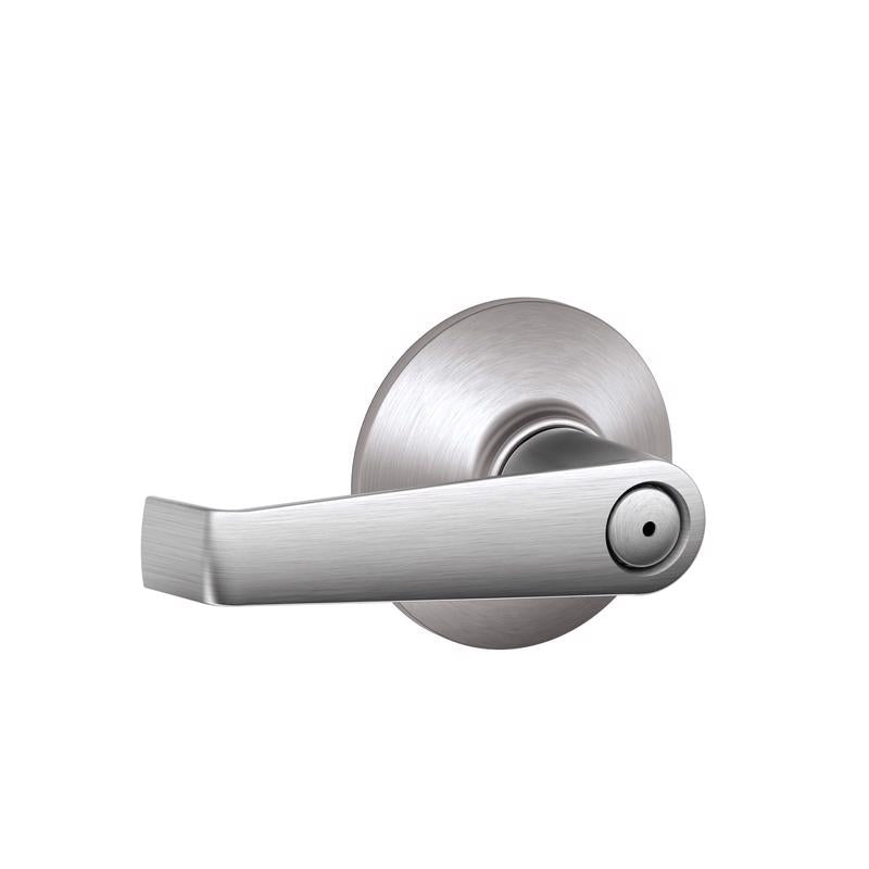 Emery Jensen privacy lever lock with sleek design, featuring a silver lever handle on a white door for secure privacy access.