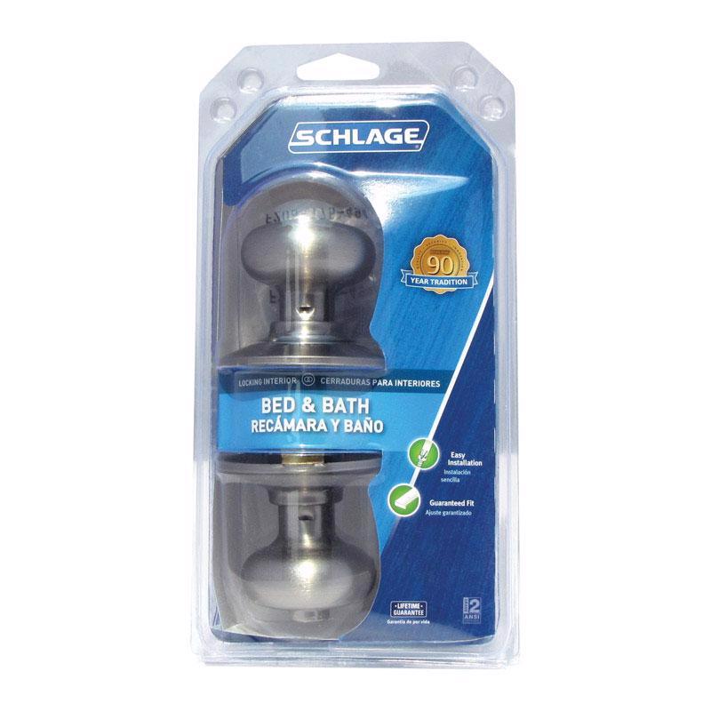 Emery Jensen privacy knob handle for doors, featuring a sleek silver finish and ergonomic design with a rounded knob shape.