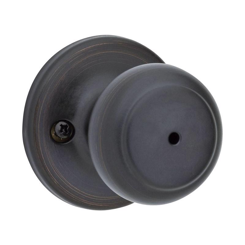 Emery Jensen privacy lockset VB Cove installed on a door, featuring a sleek design and secure locking mechanism.
