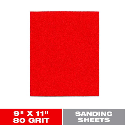 SANDNG SHEET 80G C 9X11" - Pack of 50