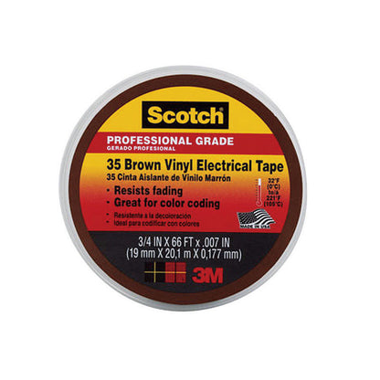 ELEC TAPE 3/4"X66' BRN - Pack of 5