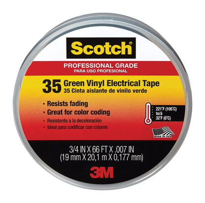ELECT TAPE 3/4"X66' GRN - Pack of 10