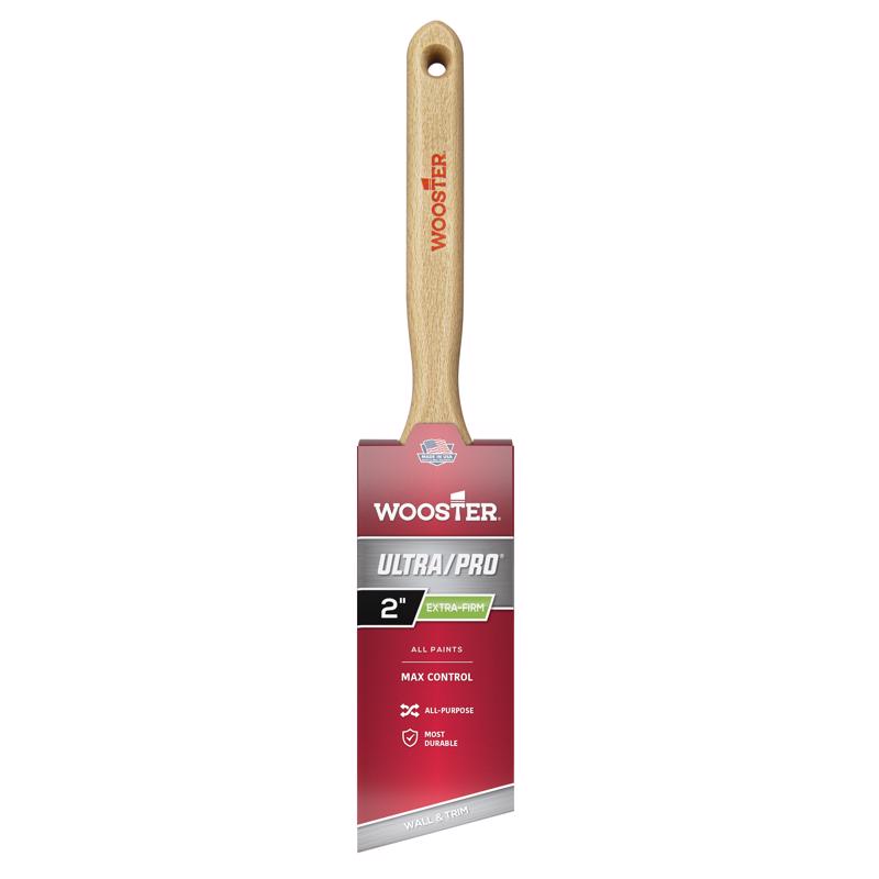Emery Jensen professional 2-inch angle sash brush for painting, with natural bristles and ergonomic handle.