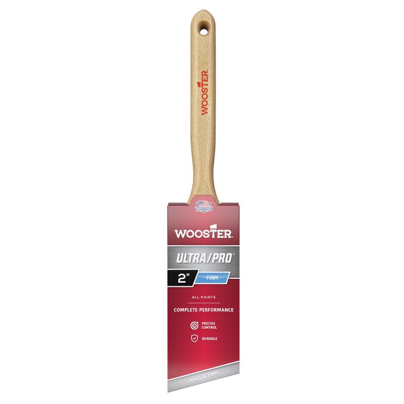 Emery Jensen Ultra/Pro Angled 2-inch professional paintbrush with synthetic bristles for detailed painting projects.